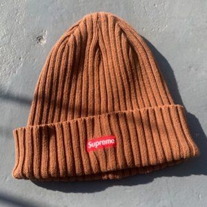 Supreme Overdyed Ribbed Beanie (SS17) Brown